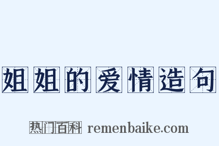 姐姐的爱情造句是什么意思的图片